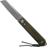 The James Brand The Duval OD Green Micarta KN109127-00 Taschenmesser