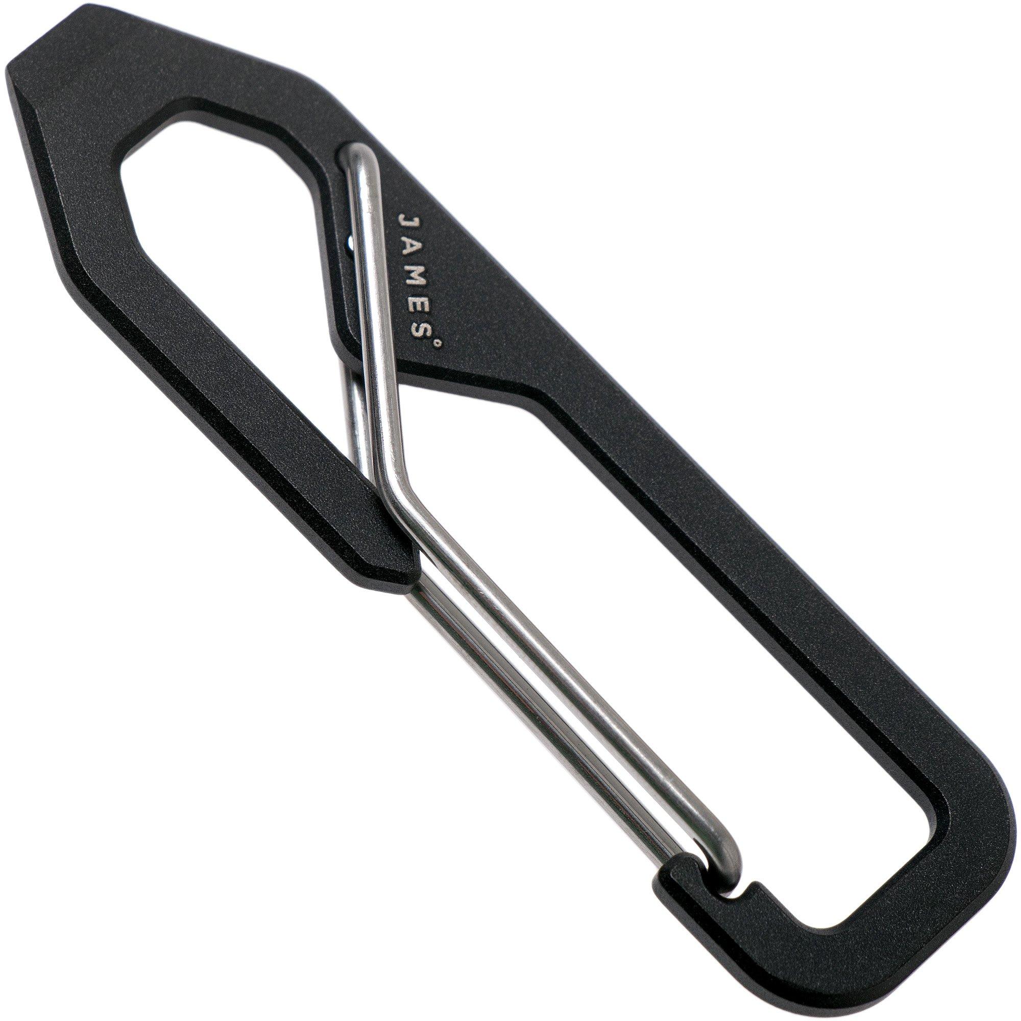 The James Brand Holcombe, black, steel, Karabinerhaken