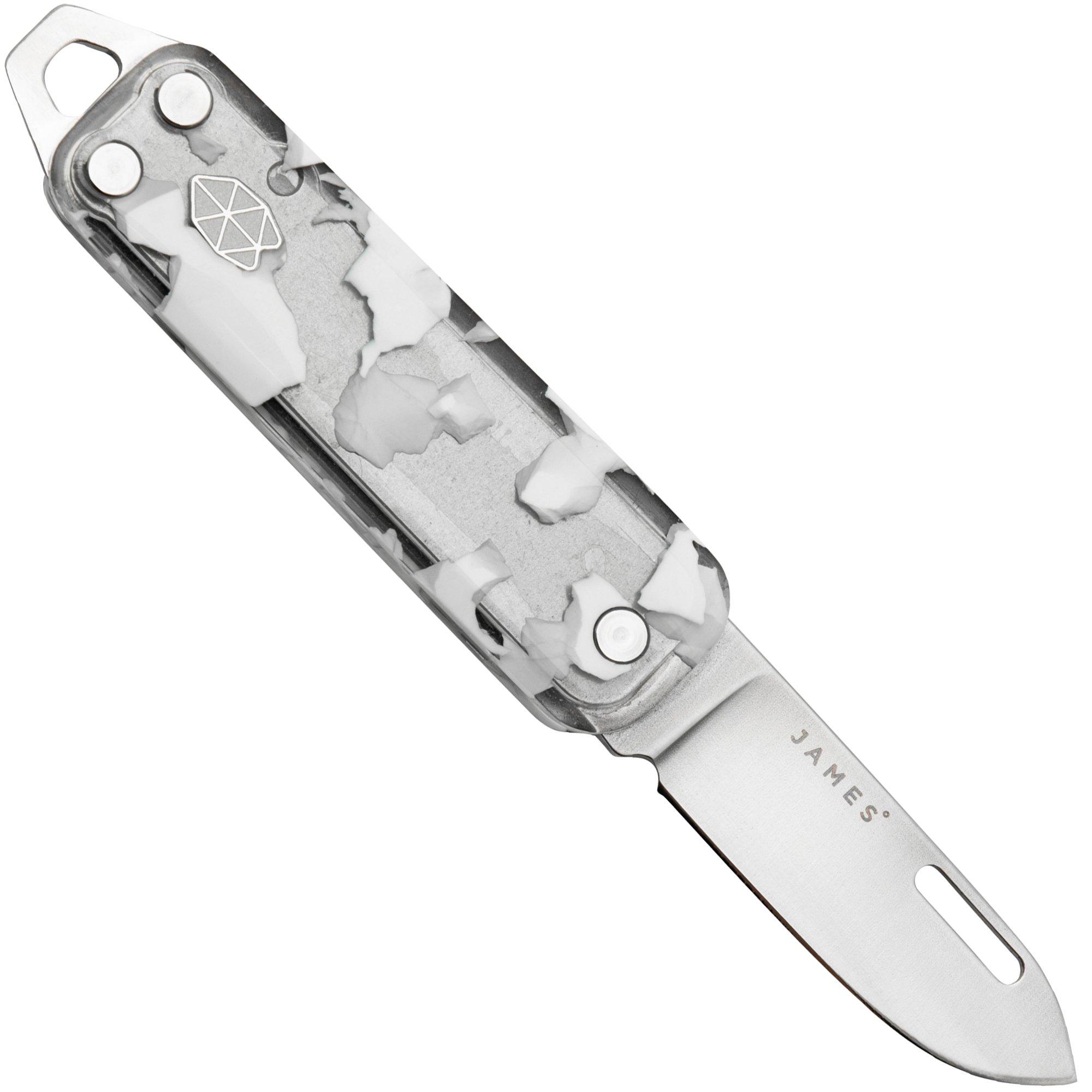 The James Brand The Elko KN117198-00 Arctic Tortoise Acetate, Stainless Steel, Taschenmesser