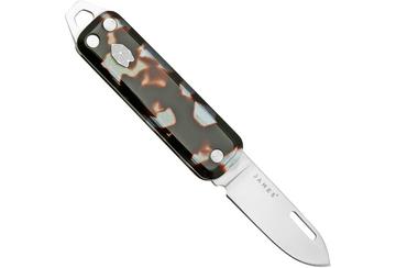 The James Brand The Elko KN117200-00 Blue Steel Tortoise Acetate, Stainless Steel, pocket knife