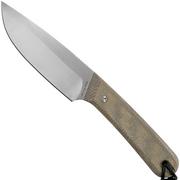 The James Brand The Hell Gap stainless + od green micarta, couteau fixe