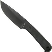 The James Brand The Hell Gap black + black micarta fixed knife