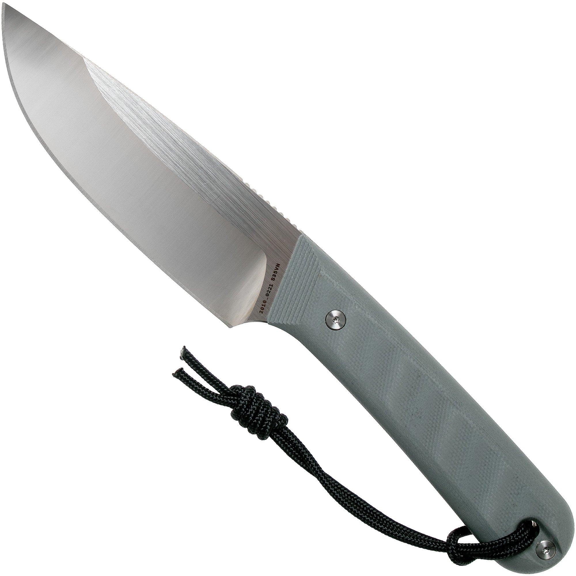 The James Brand The Hell Gap stainless + primer grey G10 fixed knife
