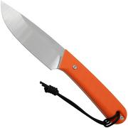 The James Brand The Hell Gap, Stainless + Orange G10 N107195-00 vaststaand mes