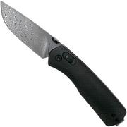 The James Brand The Carter, black G10, Damascus couteau de poche KN108147-00