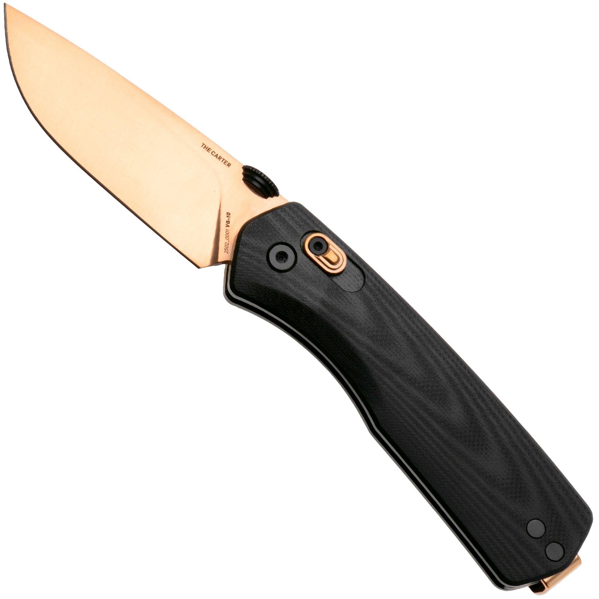 The James Brand The Carter KN108214-00 Black and Rose Gold, pocket knife