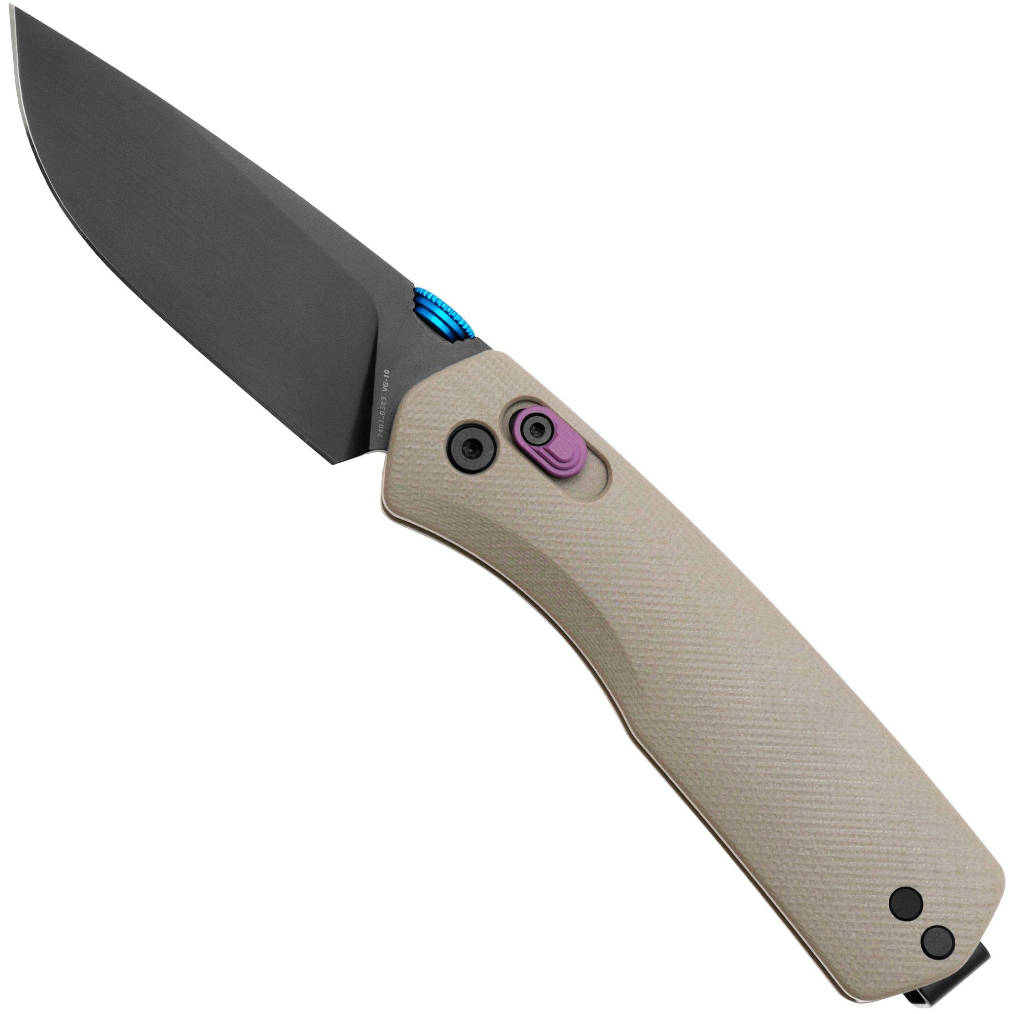 The James Brand The Carter Coyote Tan Black Desert Sky G10 Straight, pocket knife