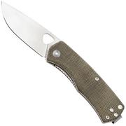 Image for The James Brand Folsom KN102127-00 od green micarta + satin pocket knife