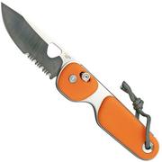 The James Brand The Redstone Tangerine, Stainless Serrated KN118163-01 pocket knife