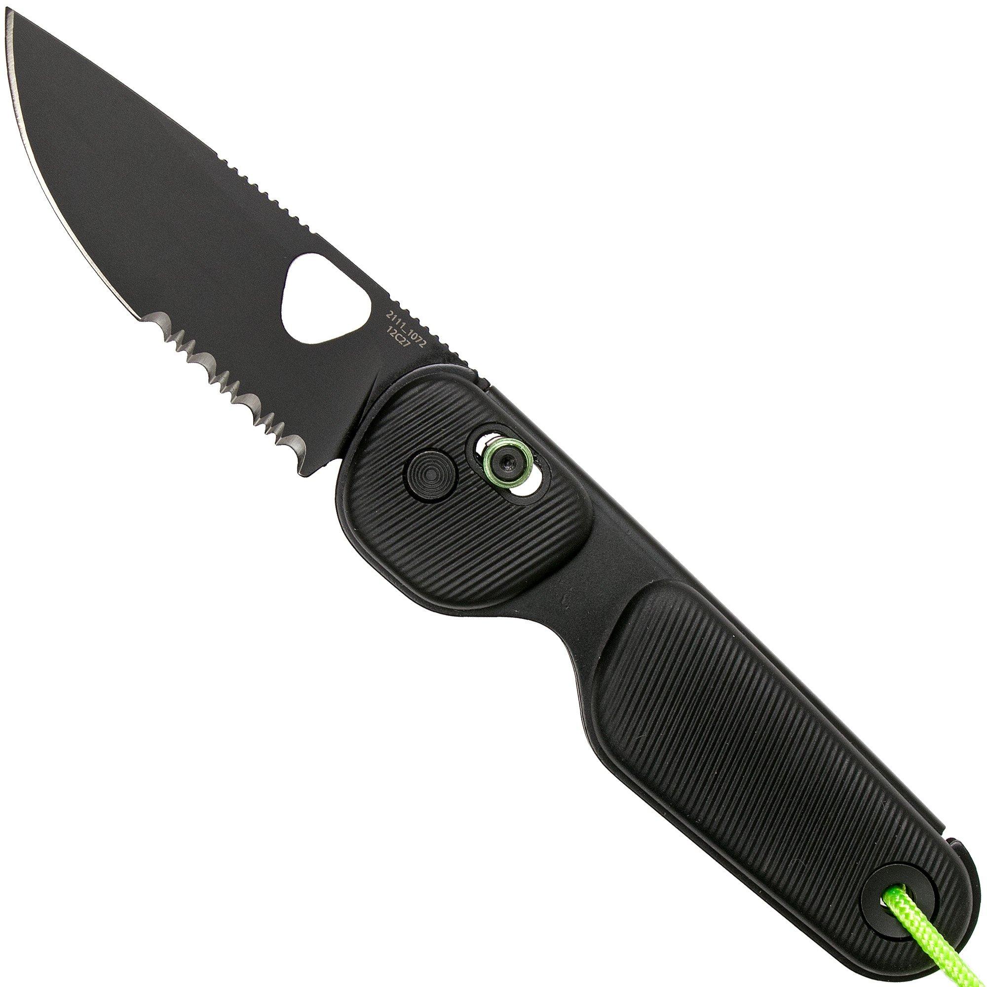 The James Brand The Redstone, Black + Black, Serrated, Taschenmesser