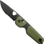 The James Brand The Redstone, OD Green + Black, Serrated, pocket knife