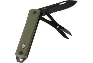 The James Brand Ellis Scissors, Black, OD Green, G10 coltello da tasca