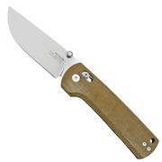 The James Brand The Kline OD Green Stainless Micarta JAKN120127-00 pocket knife