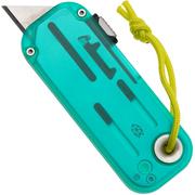 The James Brand The Palmer Clear, Turquoise, Electric Green Lanyard KN126210-00 utility knife