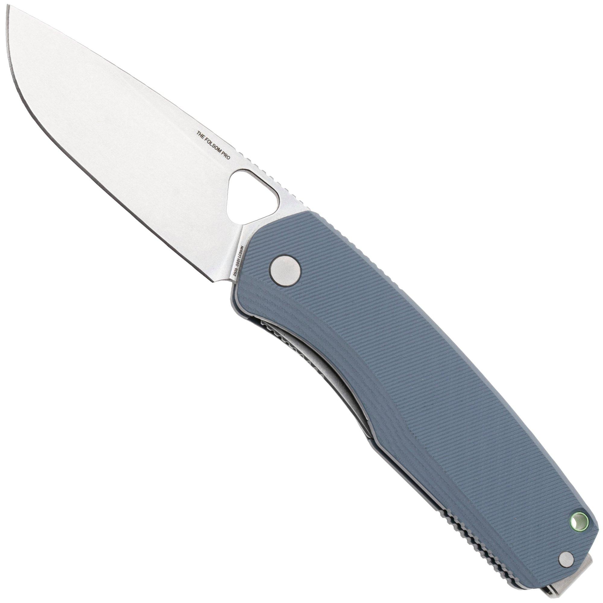 The James Brand The Folsom Pro KN129254-00, LC200N Stonewash, Tidal Blue G10, Taschenmesser