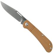 J.E. Made Lanny's Clip, Brown G10, D2 couteau de poche slipjoint