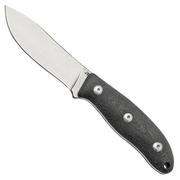 J.E. Made Semi Skinner Black Micarta hunting knife