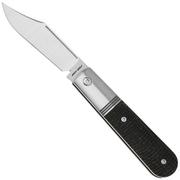 Jack Wolf Big Bro Jack Steel Series BIGBR-02-BLK-BUR-MIC Black Burlap Micarta, couteau de poche