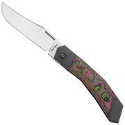 Jack Wolf Bionic Jack BIO-01-CC-WAT-SUG Satin CPM S90V, CamoCarbon Watermelon Sugar coltello da tasca