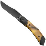 Jack Wolf Bionic Jack BIO-01-KIR-LQ-GLD Black DLC CPM S90V, Kirinite Liquid Gold Taschenmesser