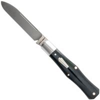 Image for Jack Wolf Coffin COFFI-01-ST-BK-B, Satin Sandvik 14C28N, Smooth Black Bone pocket knife