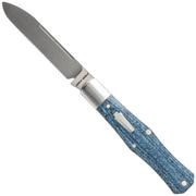 Image for Jack Wolf Coffin COFFI-01-VIB-LIN-DEN, Satin Sandvik 14C28N, Vibe Denim Linen Micarta pocket knife