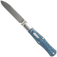 Image for Jack Wolf Coffin COFFI-01-VIB-LIN-DEN, Satin Sandvik 14C28N, Vibe Denim Linen Micarta pocket knife
