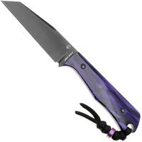 Image for Jack Wolf Collusion COLLU-01-KIR-PUR-WAV DLC S90V, Kirinite Purple Wave, fixed knife, Jakeb Creates design
