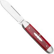 Bild für Jack Wolf Equal End Gateway Series EQL-01-SMT-RD-BN, Satin 14C28N, Smooth Red Bone, Slipjoint Taschenmesser, Benjamin Belkin Design