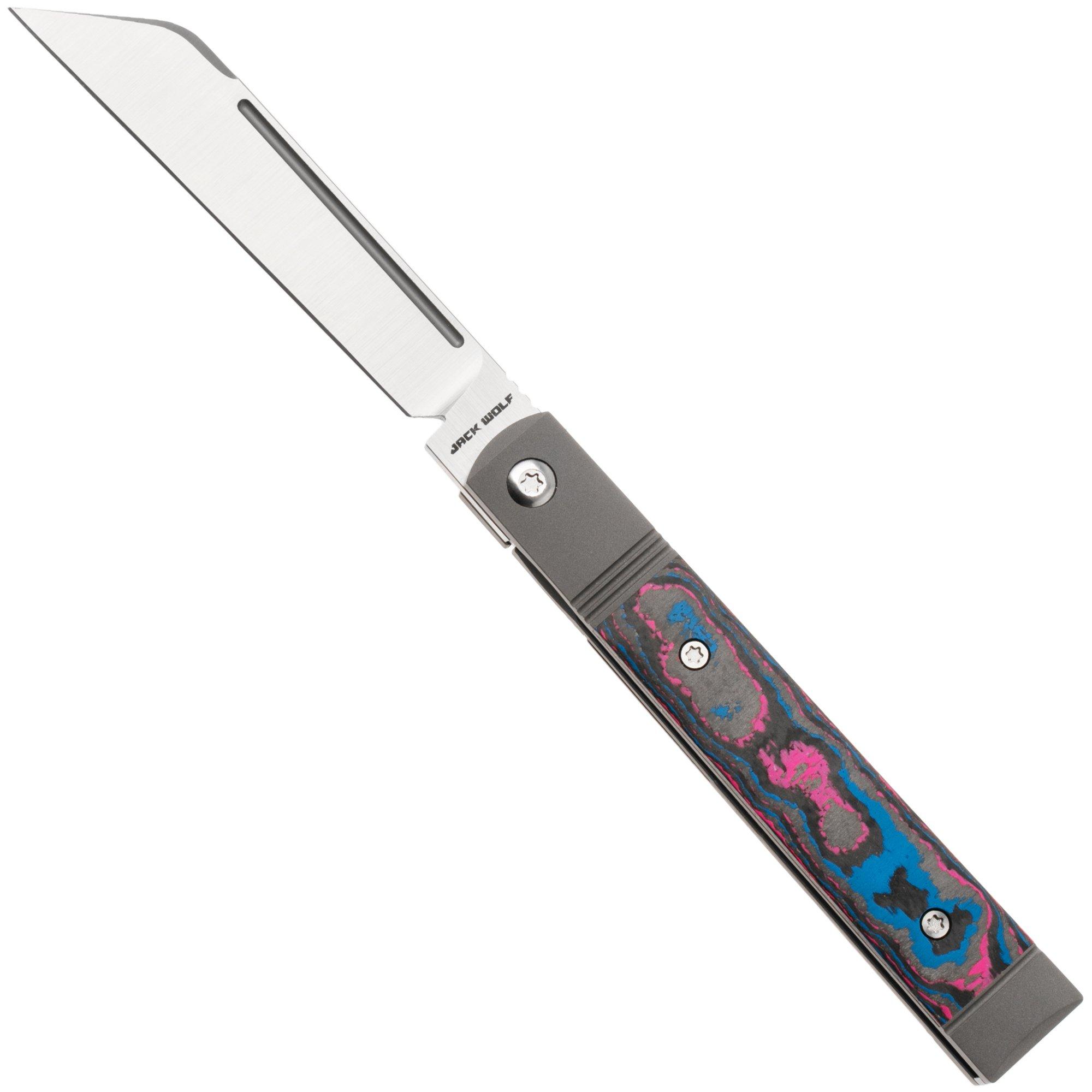 Jack Wolf Feelbetter Jack FEELB-01-CC-MIAMI Satin S90V, Grey Titanium, Miami CamoCarbon, navaja