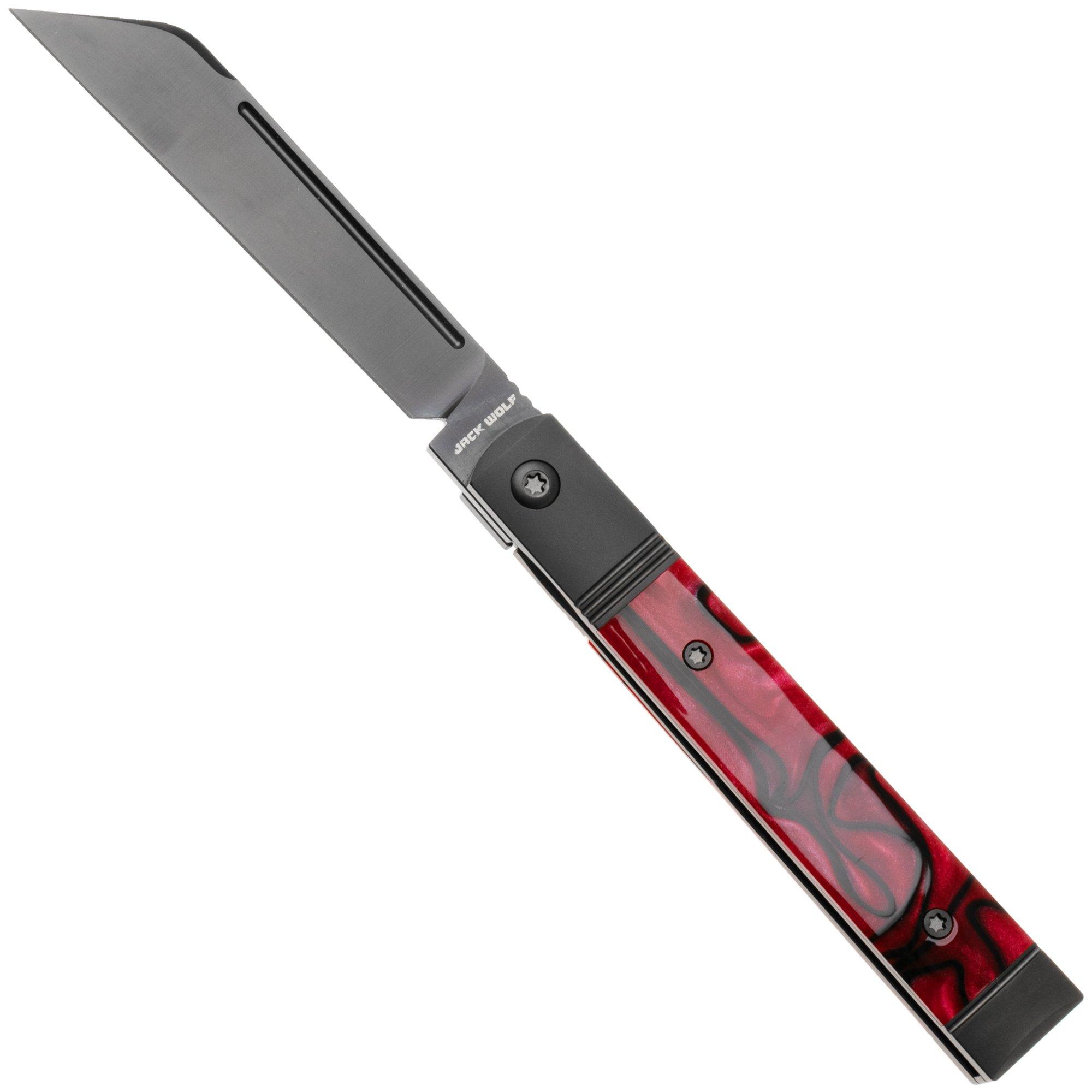 Jack Wolf Feelbetter Jack FEELB-01-KIR-TRU-BLD Black DLC S90V, Black DLC Titanium, True Blood Kirinite, pocket knife