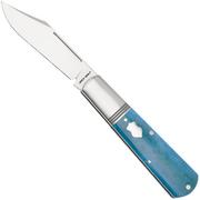 Jack Wolf Gateway Barlow GW-BAR-01-SMT-BLU-BON Satin 14C28N, Smooth Blue Bone, pocket knife