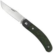 Jack Wolf Javelina Jack, JAVEL-01-DMGR, Fat Carbon Dark Matter Green slipjoint pocket knife