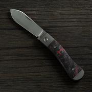 Jack Wolf K9 Jack, Red Dark Matter Fat Carbon K9-01-DMR slipjoint pocket knife