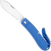 Jack Wolf K9 Jack Ultralight Series K9-02-G10-BLU-OARC Satin 154CM, Blue G10 Opposing Arcs, slipjoint pocket knife