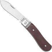 Jack Wolf K9 Jack Steel Series K9-02-RCH-RED-SAW Satin 154CM, Redstone Richlite Sawcut, slipjoint pocket knife