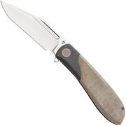 Bild für Jack Wolf Scuffle SUFFLE-01-GRN-LIN-MIC Stonewashed S90V, Green Linen Micarta, Taschenmesser