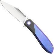 Bild für Jack Wolf Scuffle SCUFFLE-01-TI-CRYS-BLRP Belt Satin S90V, Crystalized Titanium Blurple Anodized, Taschenmesser