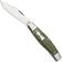 Image for Jack Wolf Gateway Stockman STOCK-01-GRN-CAN-MIC Satin Sandvik 14C28N, Green Canvas Micarta, pocket knife
