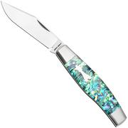 Image for Jack Wolf Gateway Stockman STOCK-01-ABALONE Satin Sandvik 14C28N, Abalone, pocket knife