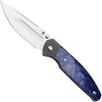 Image for Jack Wolf Tango TANGO-01-KIR-CRYSLAKE, Satin CPM S90V, Titanium Kirinite Crystal Lake, pocket knife, Chris Ortiz design
