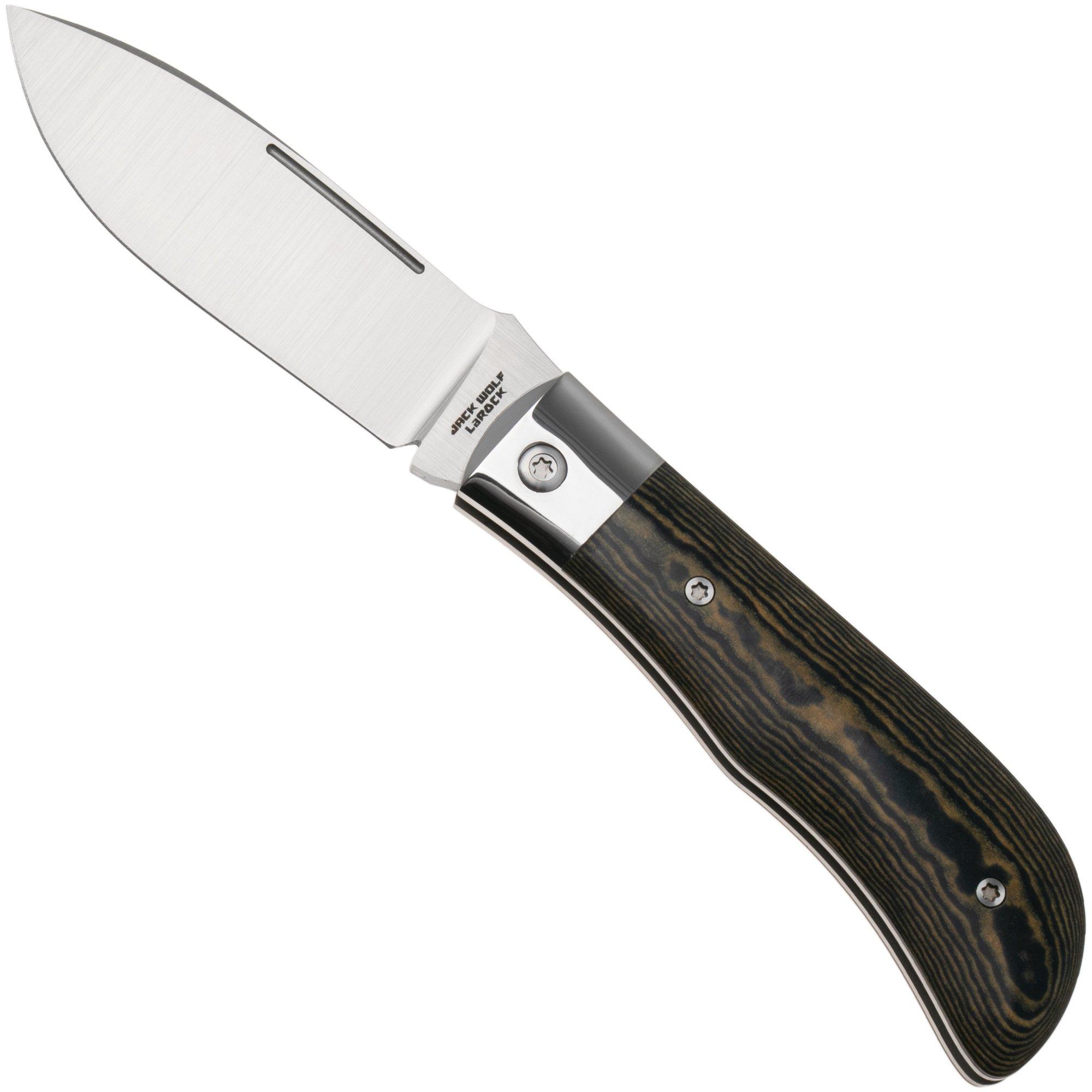 Jack Wolf Timber Jack Steel Series TIMBE-01-RICH-BLU-MAP Blue & Maple Richlite, Slipjoint Taschenmesser, Tracy LaRock Design