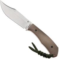 Image for Jack Wolf Bordertown Bowie BORDE-01-TI-STAR Stonewashed S90V, Titanium Starburst, fixed knife
