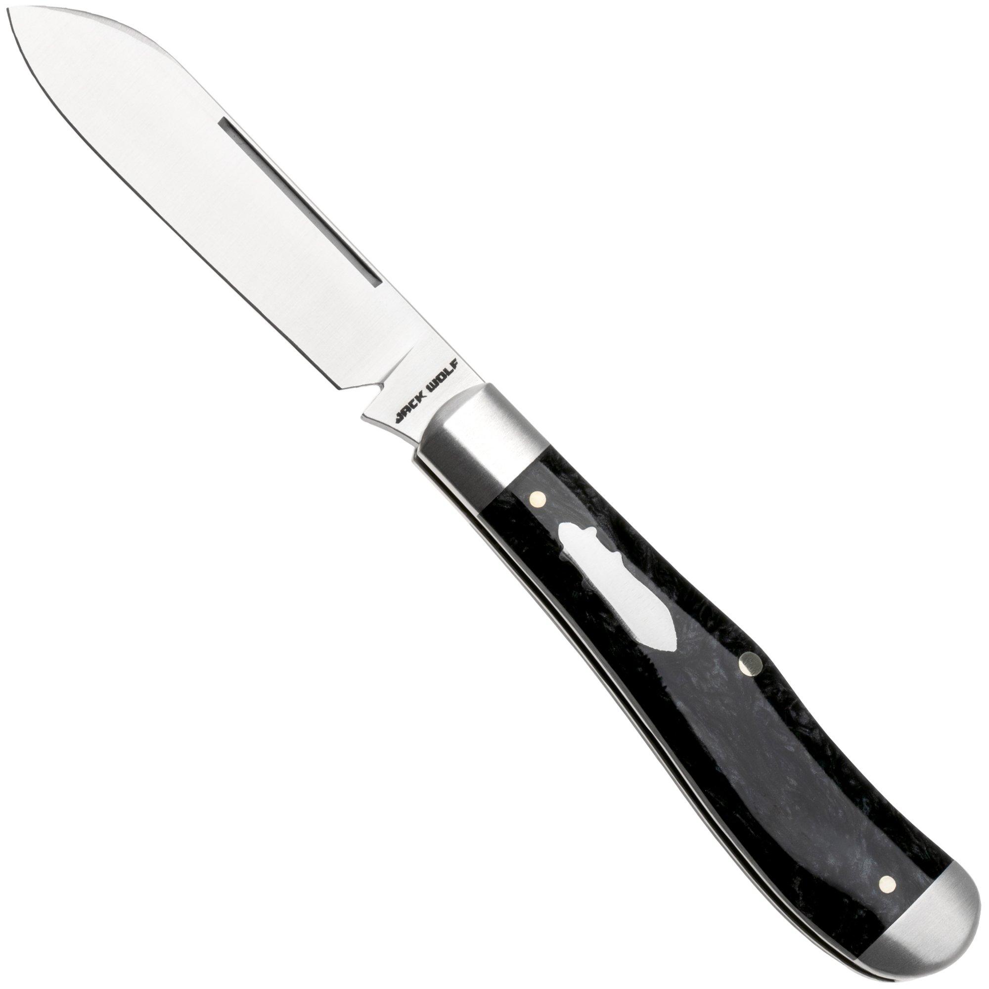 Jack Wolf Gateway Eureka EUREK-01-KIR-BLK-ICE Satin 14C28N, Black Ice Kirinite, nóż składany Knivesandtools Exclusive