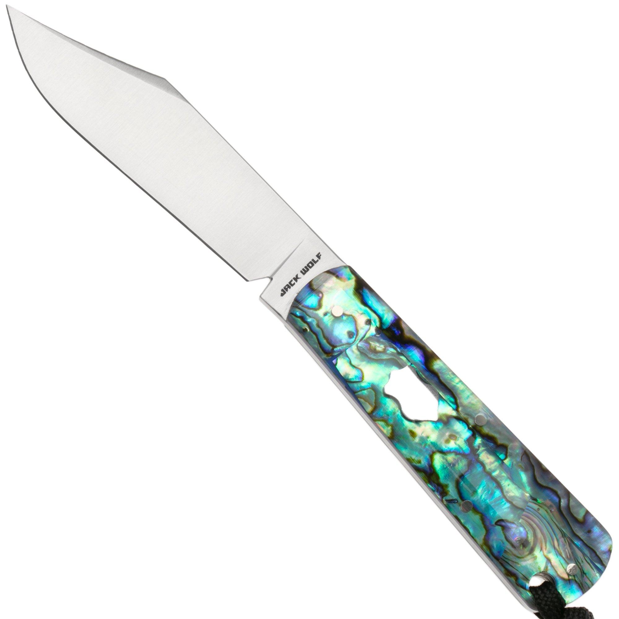 Jack Wolf Gateway FIXedc GATEW-FX-01-ABALONE Satin Sandvik 14C28N, Abalone, fixed knife
