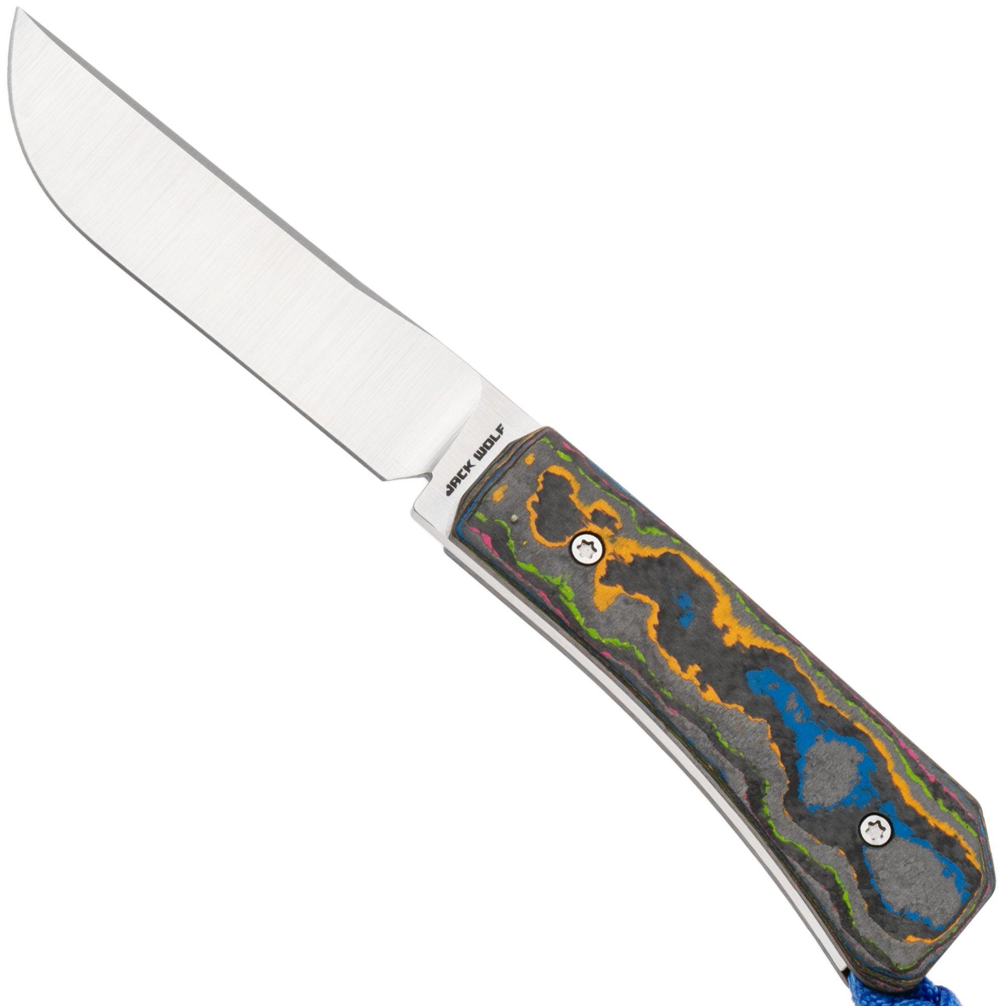 Jack Wolf Pioneer FIXedc PIONE-FX-01-CC-80S, Satin S90V, CamoCarbon 80's, fixed knife