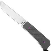 Imagem para Jack Wolf Pioneer FIXedc PIONE-FX-01-TI-CH2, Hand Rubbed Satin S90V, Titanium Cross Hatch 2, faca fixa