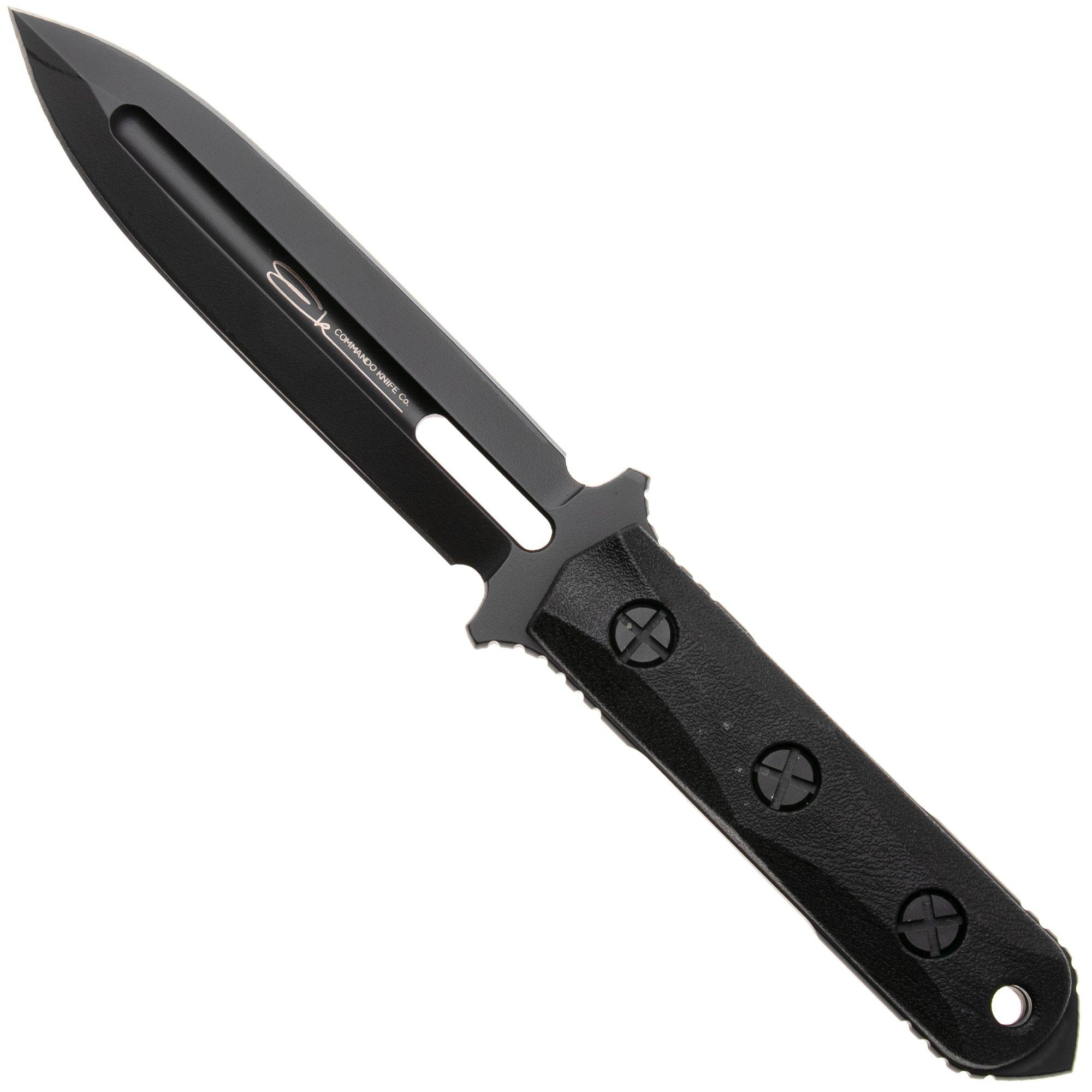 KA-BAR EK ENX.01 Blackout Cerakote 1095CV, Black FRN, tactische dolk