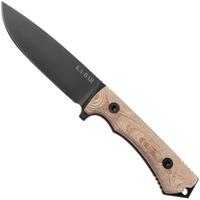 Afbeelding voor KA-BAR NX.01 Black Cerakote, Brown Natural Textite, vaststaand survivalmes
