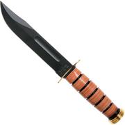 KA-BAR USMC Presentation Grade Knife 1215 feststehendes Messer, Lederscheide
